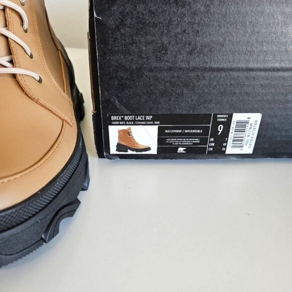 NWT Sorel | Brex Lug Leather Lace Up Waterproof Brown Boot, Women's 9 - Picture 11 of 11